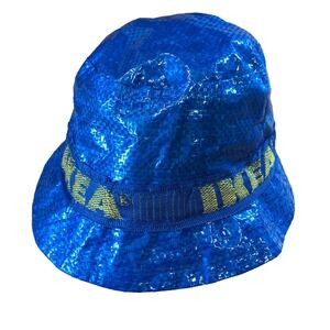 IKEA Bucket Hat KNORVA Frakta with Lining & Vent Holes Rain Hat Sun Hat‎ Blue